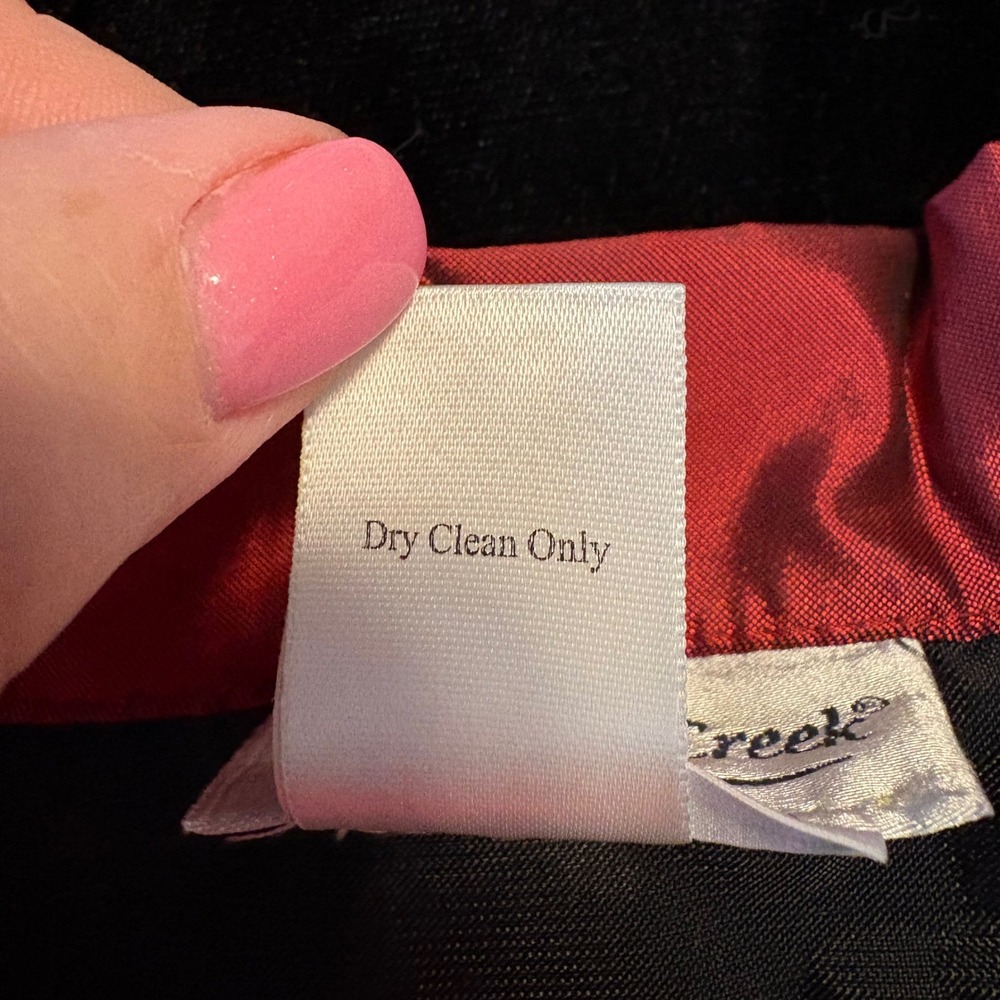 Coldwater Creek Vintage Velvet Tapestry Jacket Black Red Art to Wear Blazer L - Picture 4 of 4